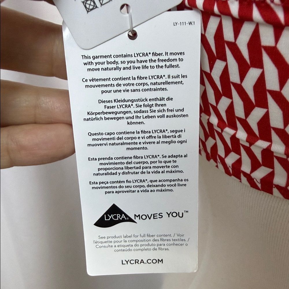 Fantasie Red and White Patterned Bikini Top, Size 32 - NWT - Picture 10 of 15